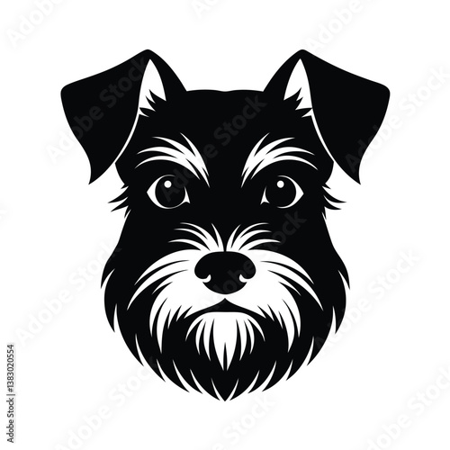 Miniature Schnauzer  vector silhouette