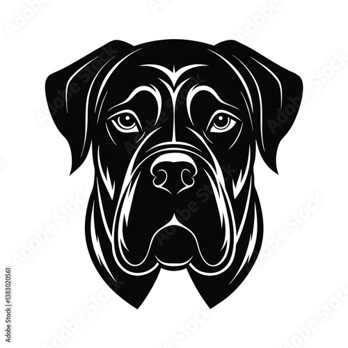 Mastiff vector silhouette