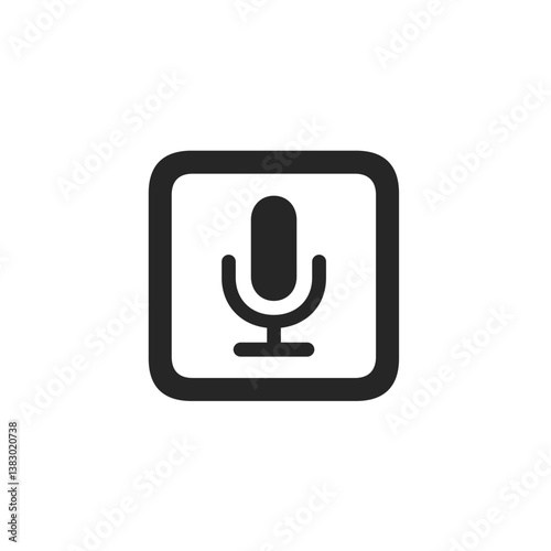 Microphone Square Icon