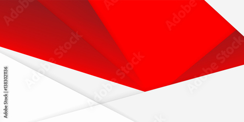 Free Download Modern red and white geometric shapes abstract background geometry shine and layer element vector for presentation design. - GFXLoad