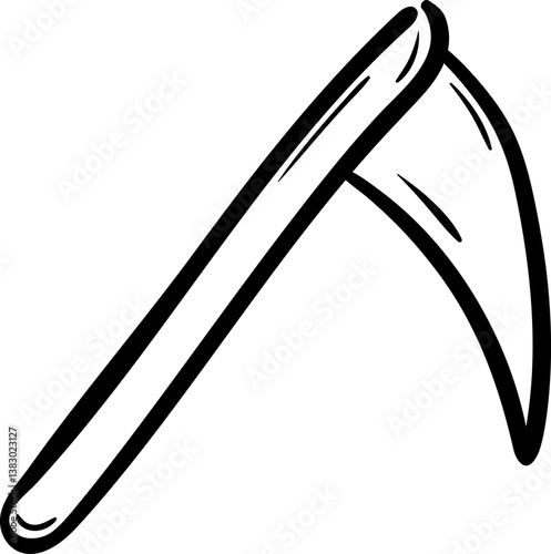 Beautiful hand drawn fashion spit icon. Hand drawn black sketch. Sign / symbol / doodle. Isolated on white background. Flat design. Vector illustration