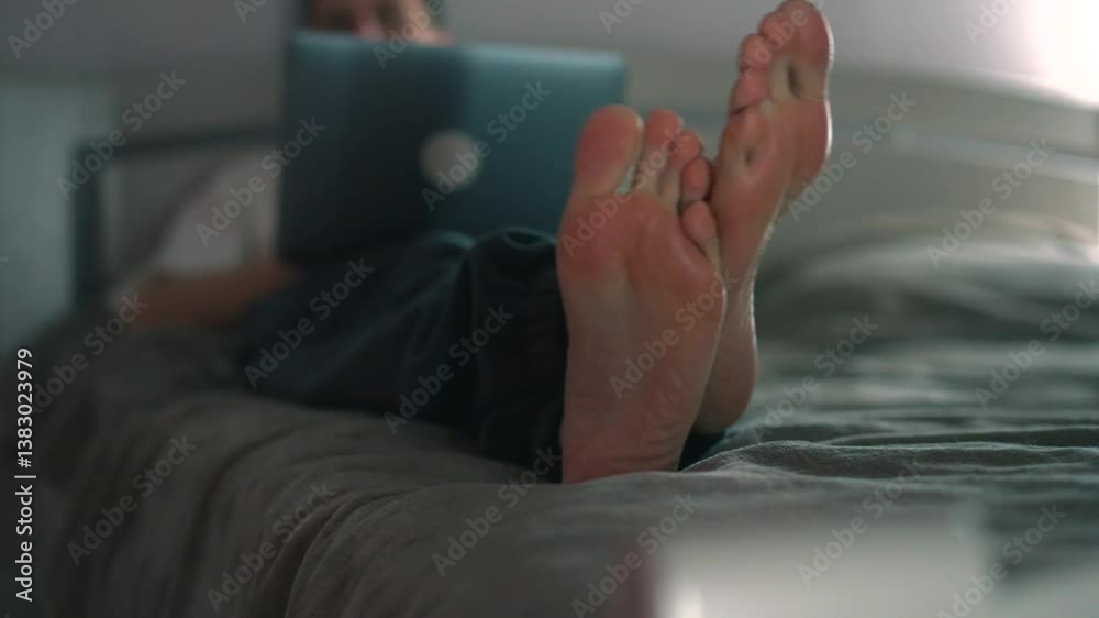 A man working on a laptop.
A man with a laptop on a bed.
A man working remotely on a laptop.
Remote work.
Work online A man working on a laptop.
A man with a laptop on a bed.
A man working remotely on a laptop.
Remote work.
Work online