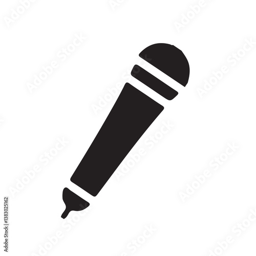 Single Mic icon Collection. Vector Eps 10