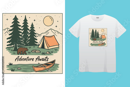 Adventure is calling camper I have to go typography t shirt design.