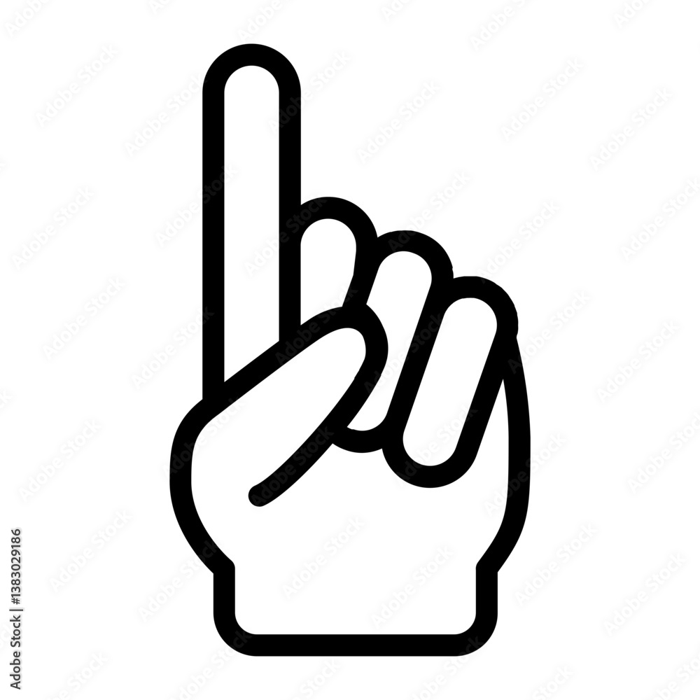 Obraz premium Hand gesture Line icon