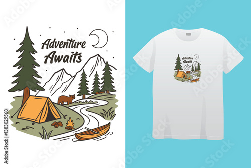 Adventure is calling camper I have to go typography t shirt design.