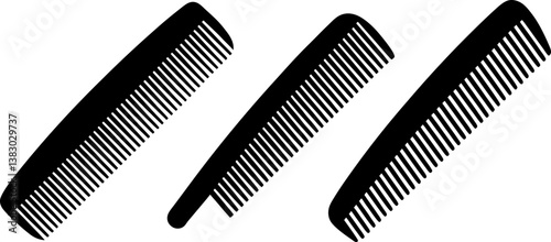 Comb vector collection & Set of comb black silhouette vector designs