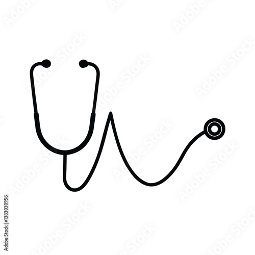 stethoscope on white background