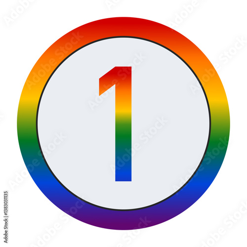 LGBTQ Pride Number 1 – Rainbow Symbol of Equality