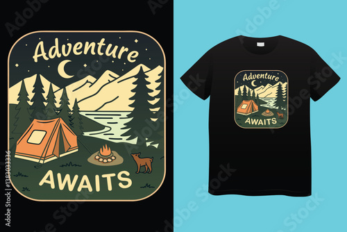 Camping is my happy place t shirt design. camping sayings and quotes t shirt
