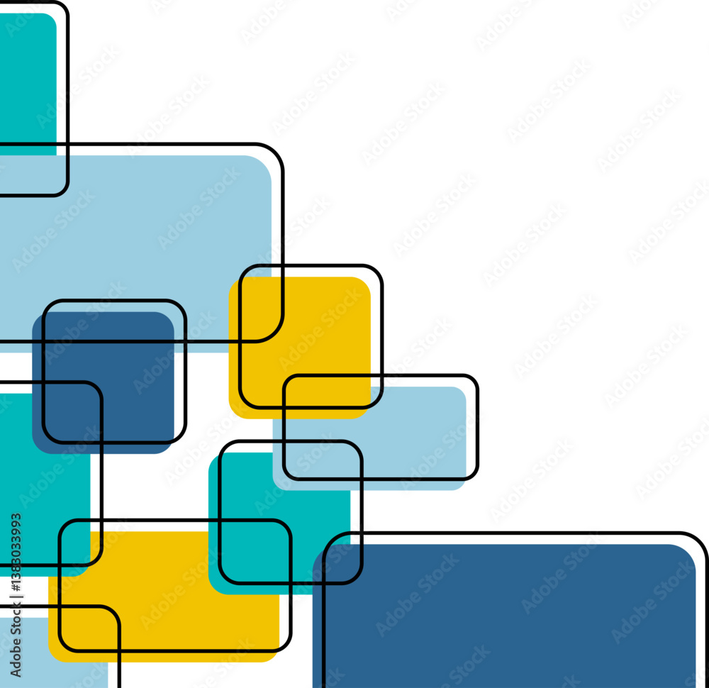 Geometric Modern Square Corner