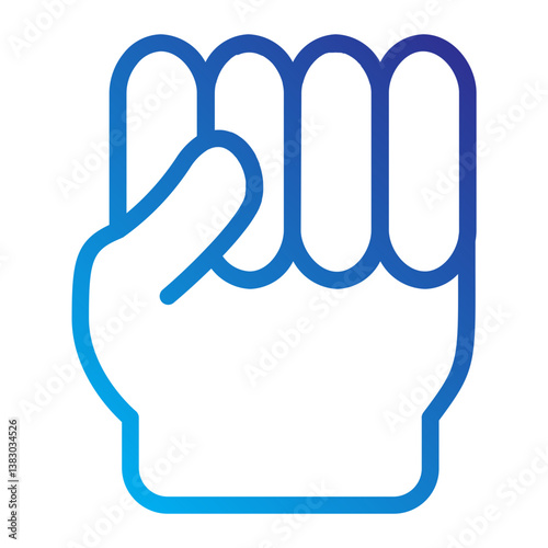 Hand gesture Line gradient icon