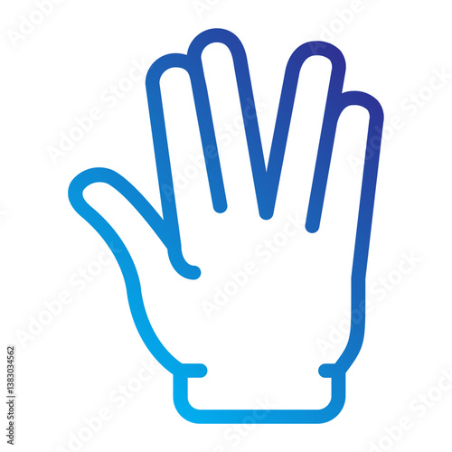 Hand gesture Line gradient icon