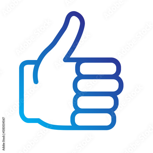Hand gesture Line gradient icon
