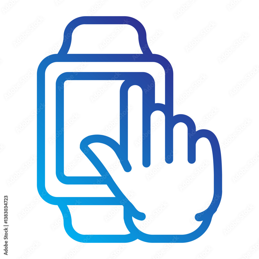 Hand gesture Line gradient icon Hand gesture Line gradient icon
