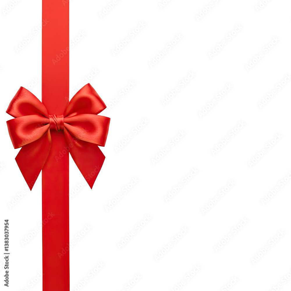 red ribbon on white background red ribbon on white background