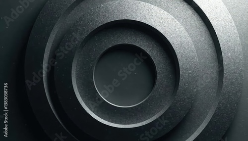 Subtle grayscale gradient in concentric circles, minimalist style, sophisticated, texture