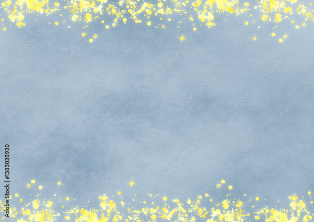 Obraz premium 上下キラキラ×水彩風背景(ブルー)