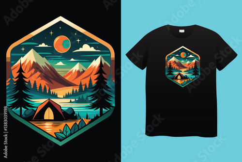 Camping creative t-shirt design vector, Adventure t-shirt design, Outdoor t shirt design, print, Camping logo design vector illustration, CAMPERS GONNA CAMP 