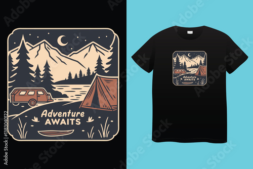 Camping t-shirt design, I'm a flip flops and camping kind girl