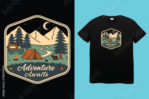 Camping t-shirt design, I'm a flip flops and camping kind girl