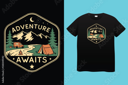 Camping t-shirt design, I'm a flip flops and camping kind girl