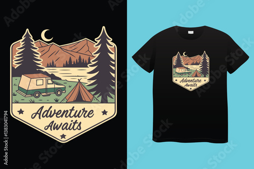 Camping t-shirt design, I'm a flip flops and camping kind girl
