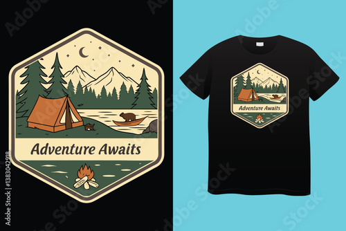 Camping t-shirt design, I'm a flip flops and camping kind girl