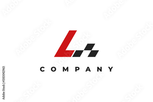 letter l race modern logo