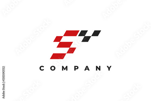 letter s race modern logo
