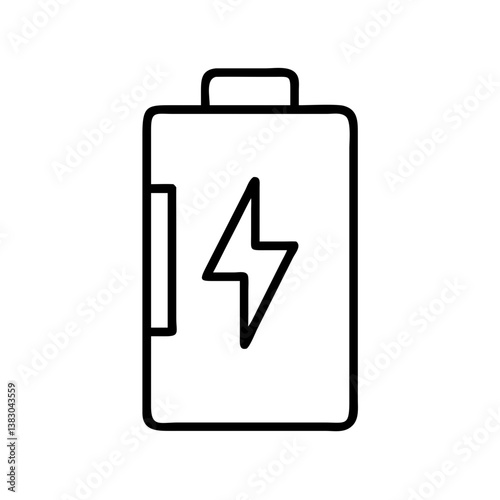 Battery charging icon vector energy power charge electric lightning bolt sign symbol  percent