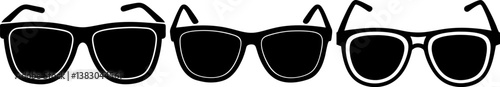 Sunglass vector collection & Set of sunglasses silhouette vector designs