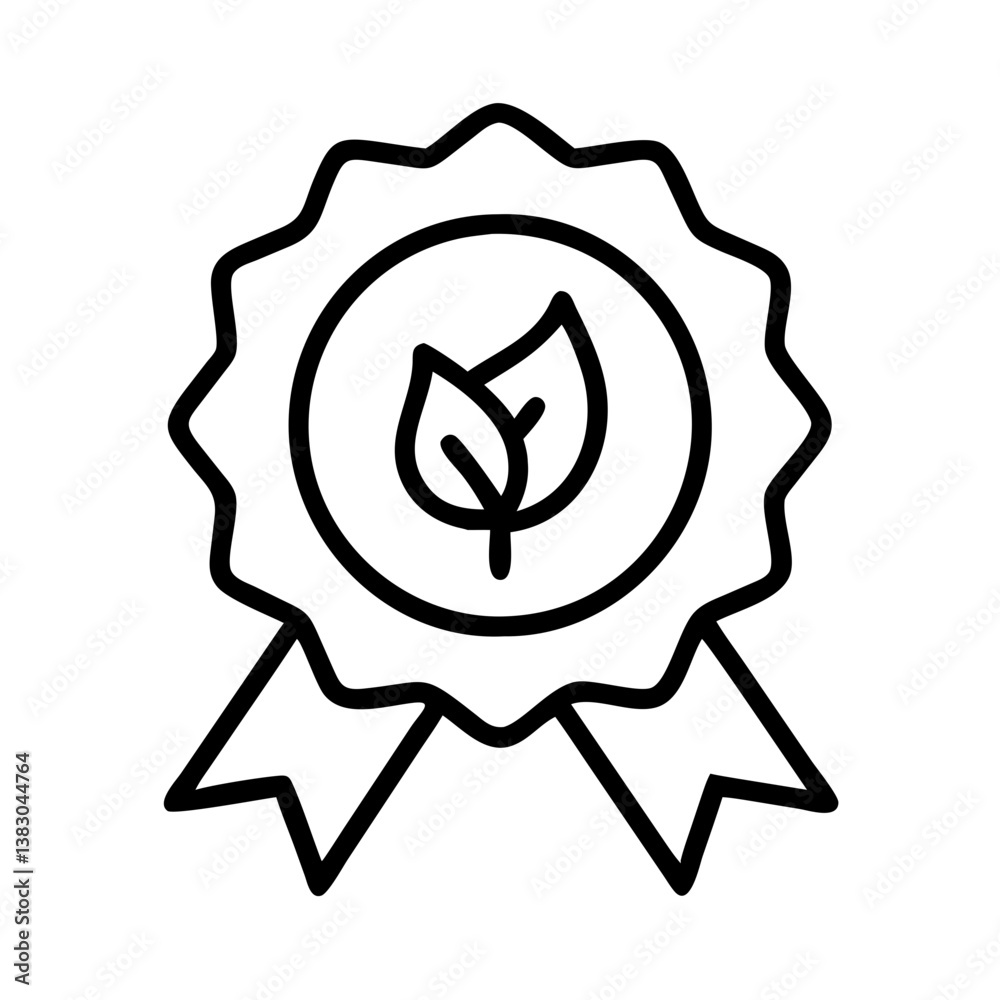Eco friendly badge vector graphic ecology leaf organic product certified ribbon nature seal eco label design Eco friendly badge vector graphic ecology leaf organic product certified ribbon nature seal eco label design
