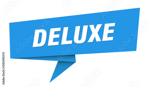 deluxe banner. deluxe speech bubble, label, sticker, sign template