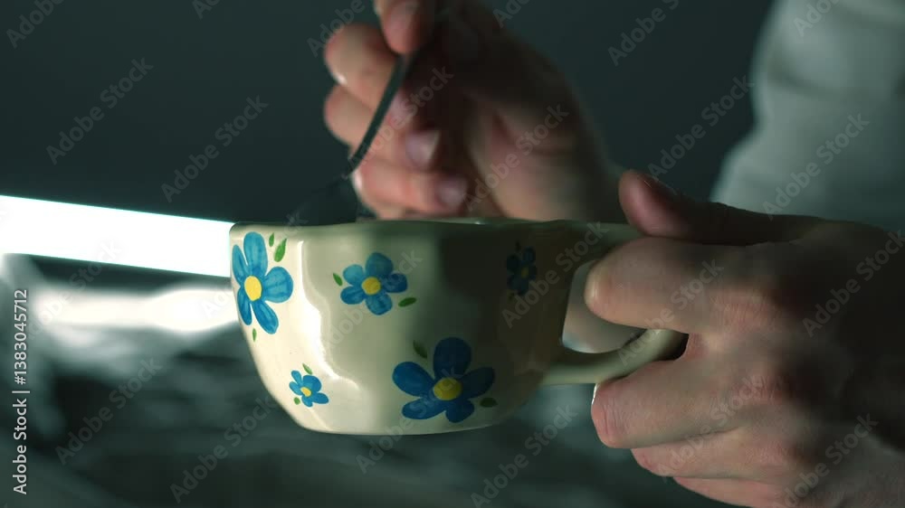 Un homme avec une tasse en céramique à la main boit une boisson chaude.
Un homme tient une tasse en verre dans ses mains.
boisson chaude.
Thé, café, americano, tasse