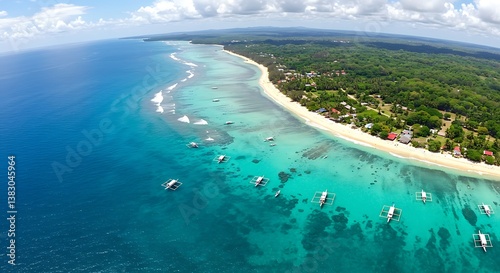 Azure Embrace: Coastal Paradise AI Generated