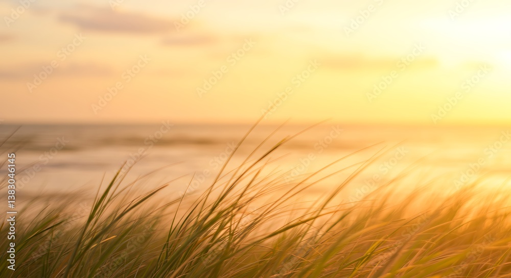 Fototapeta premium Golden Hour Whispers AI Generated