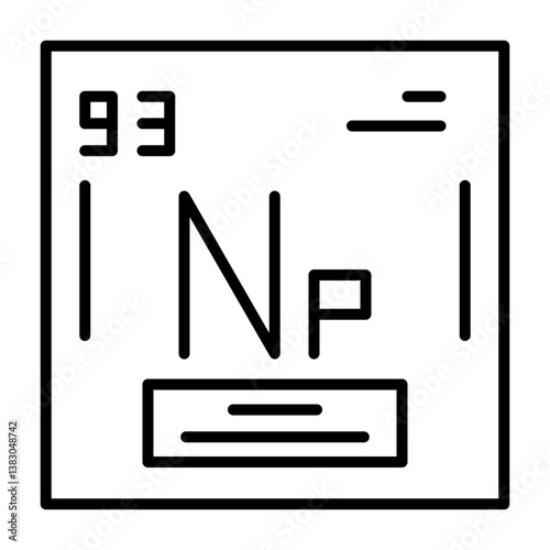 Neptunium Outline Style Icon