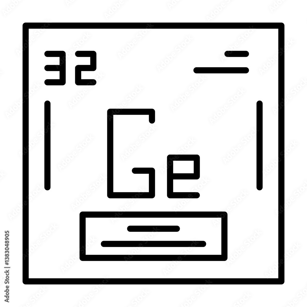Germanium Outline Style Icon