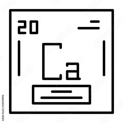 Calcium Outline Style Icon