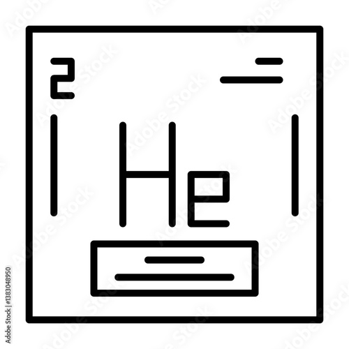 Helium Outline Style Icon