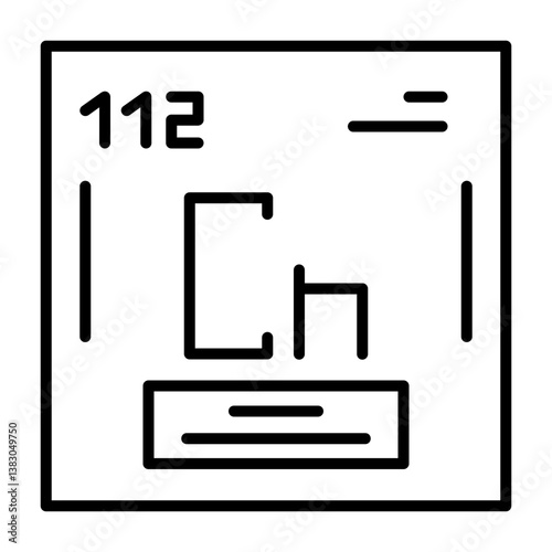 Copernicium Outline Style Icon