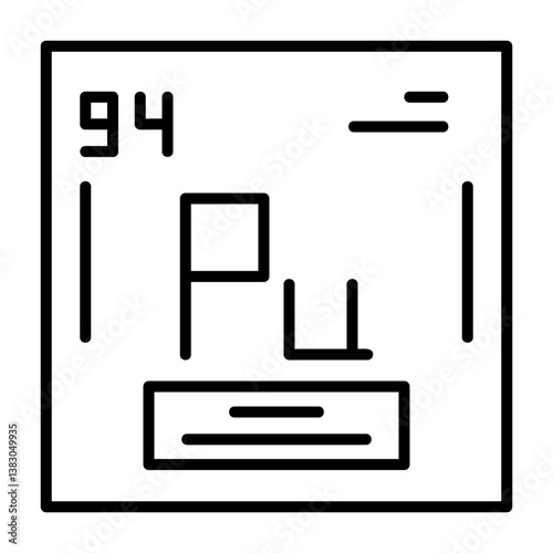 Plutonium Outline Style Icon
