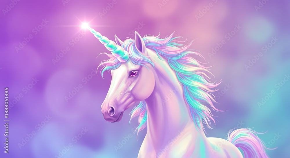 Pastel Dream Unicorn AI Generated Pastel Dream Unicorn AI Generated