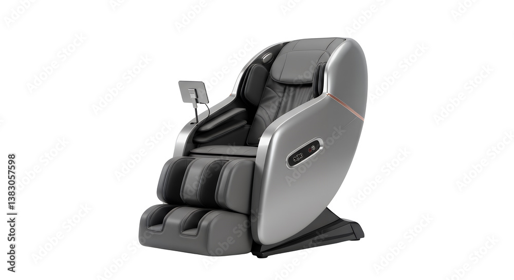 Naklejka premium Experience Ultimate Relaxation with Modern Ergonomic Massage Chair Design
