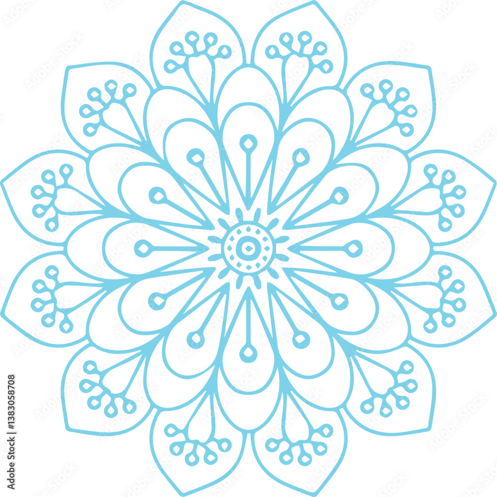 Beautiful flower art and mandala vector design Beautiful flower art and mandala vector design