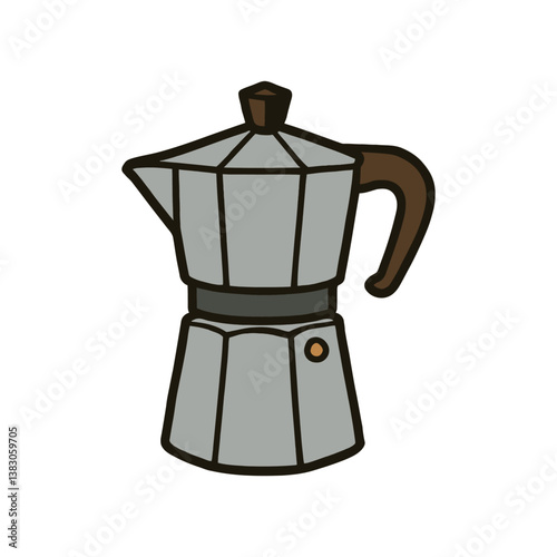 Icon of moka pot for espresso coffee