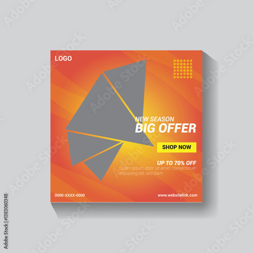 Fashion sale promo social media post banner template