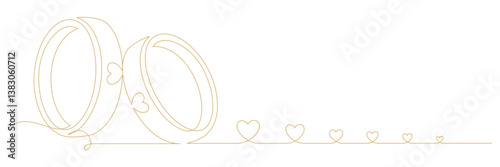 wedding ring continuous line 5