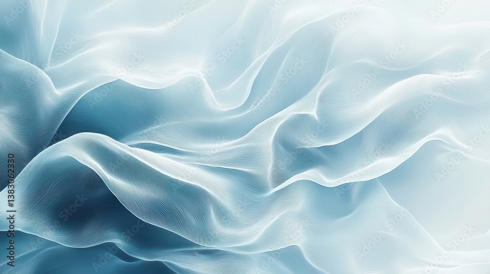 Ethereal Flowing Textures in Soft Blue Tones and Light Hues Ethereal Flowing Textures in Soft Blue Tones and Light Hues